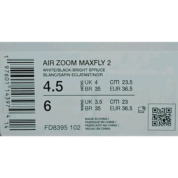 New Mens 4.5/Womens 6 Nike Maxfly 2 White Racing Track Field Spikes FD8395-102 - Picture 7 of 10